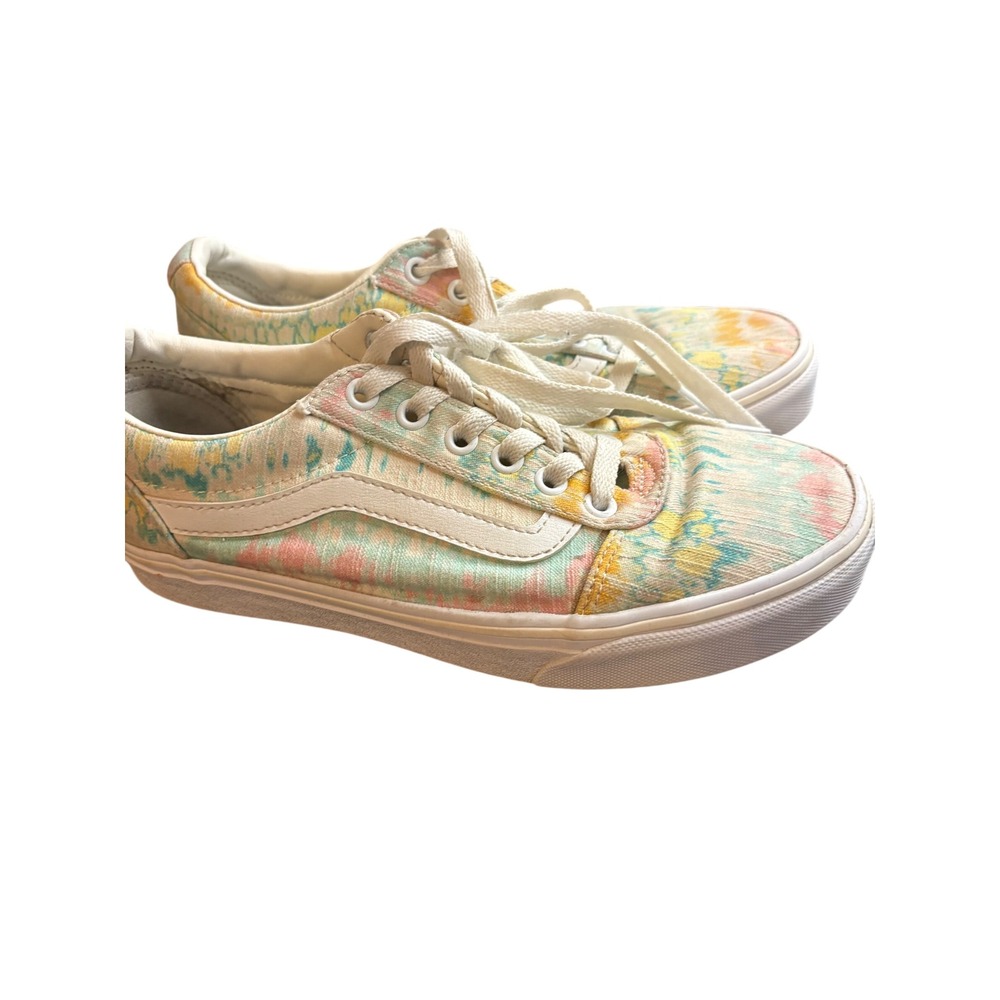 Vans Ward Low Top Pastel Tie Dye Canvas Skate Shoes Womens 7.5
